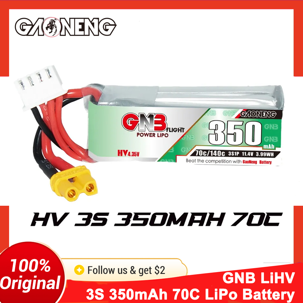 Fpv Drone Goggles - Batteria LiPo Gaoneng GNB 350mAh 3S